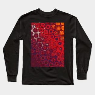 Dark Red and Purple Snake Skin Looking Pattern - WelshDesignsTP005 Long Sleeve T-Shirt